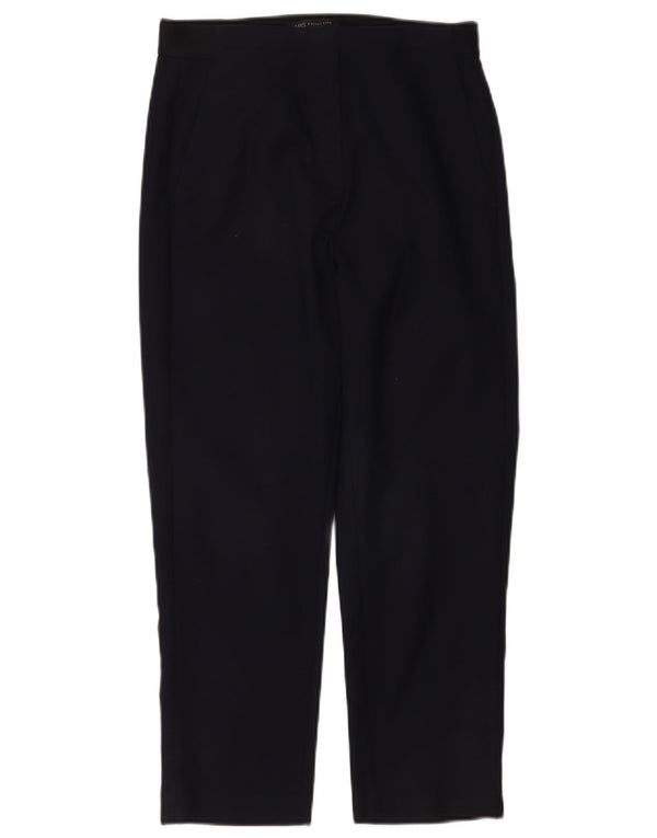 Marks & Spencer Womens Crop Chino Trousers UK 8 Small W26 L24 Navy Blue
