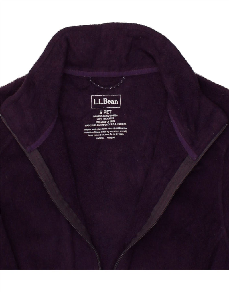 L.L.BEAN Womens Petite Fleece Jacket UK 10 Small Purple Polyester | Vintage L.L.Bean | Thrift | Second-Hand L.L.Bean | Used Clothing | Messina Hembry 