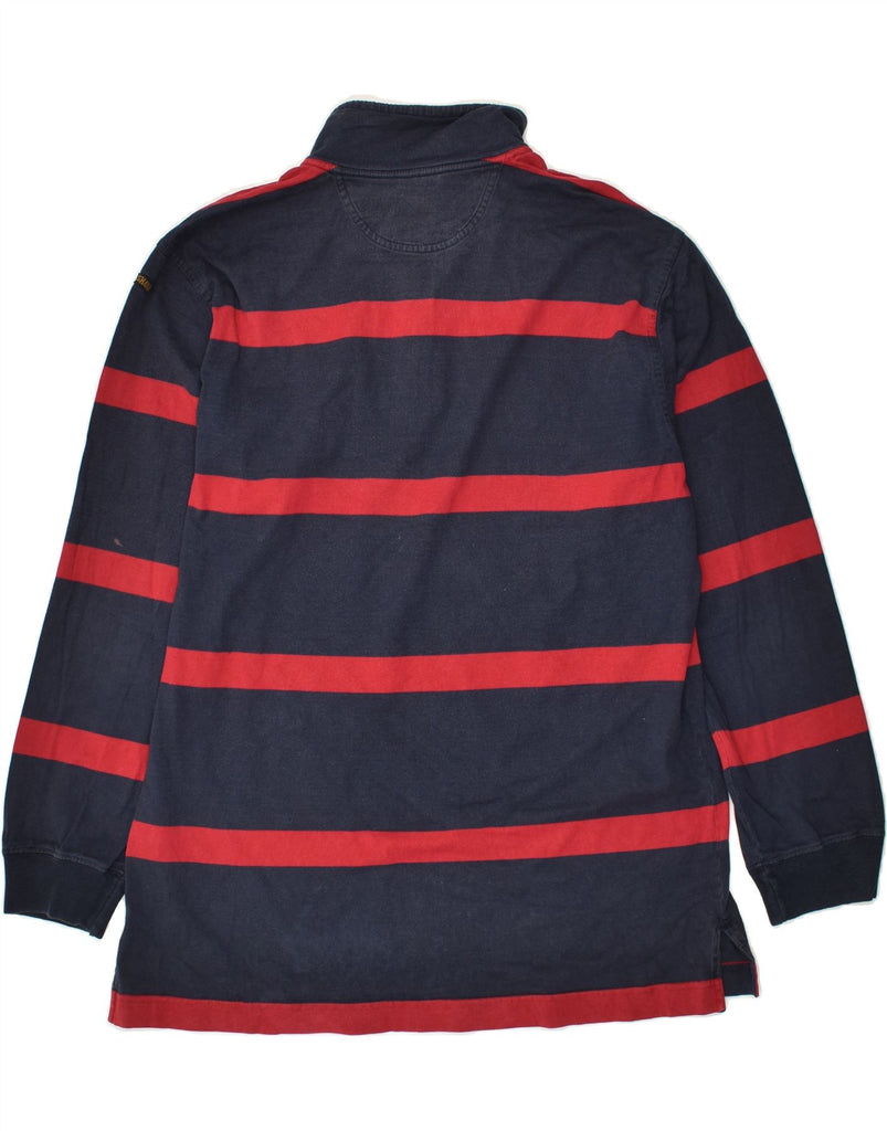 PAUL & SHARK Mens Yachting Zip Neck Sweatshirt Jumper XL Navy Blue Striped | Vintage Paul & Shark | Thrift | Second-Hand Paul & Shark | Used Clothing | Messina Hembry 
