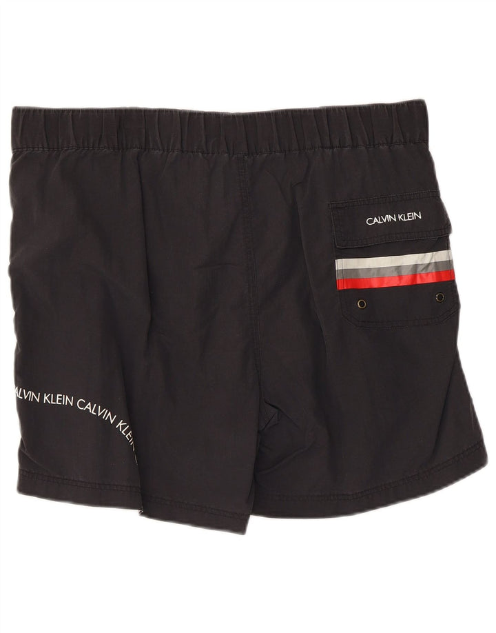Calvin Klein Mens Graphic Swimming Shorts Medium Black Nylon