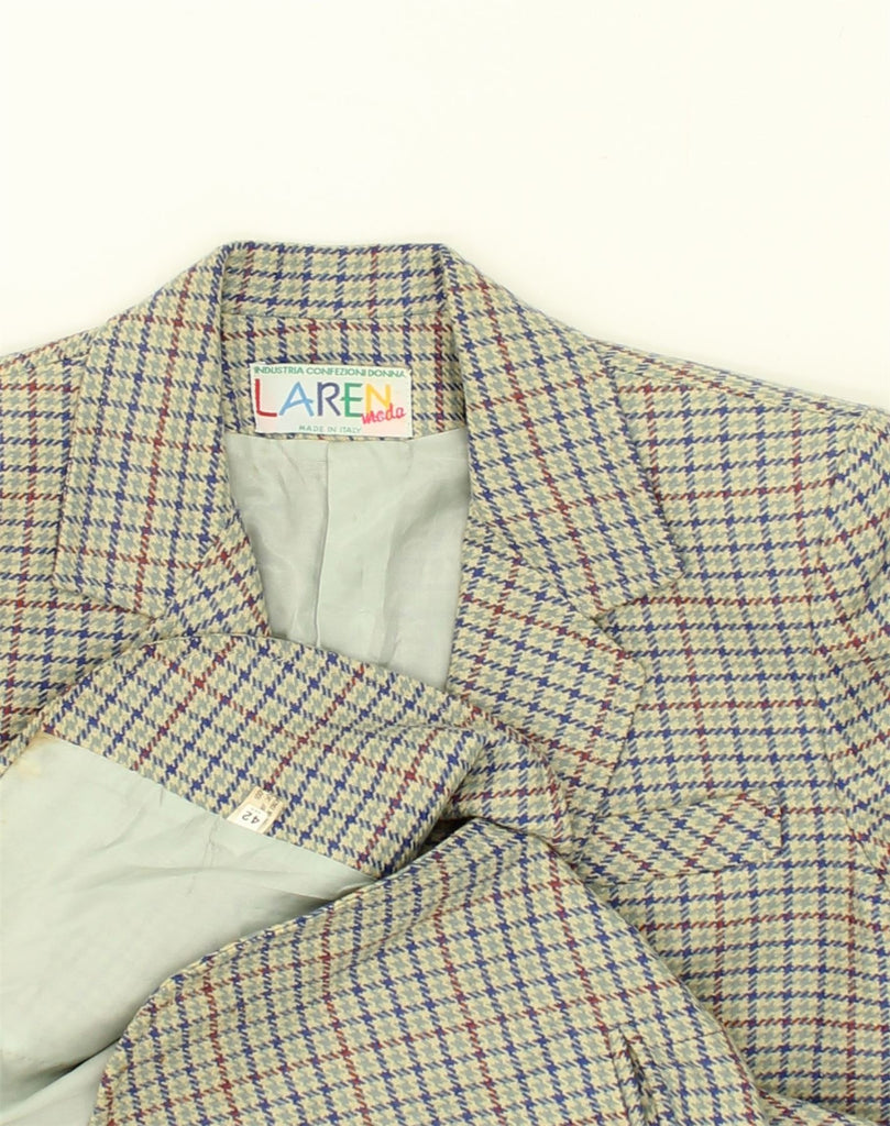 VINTAGE Womens 2 Button Blazer Jacket IT 42 Medium Grey Check | Vintage Vintage | Thrift | Second-Hand Vintage | Used Clothing | Messina Hembry 