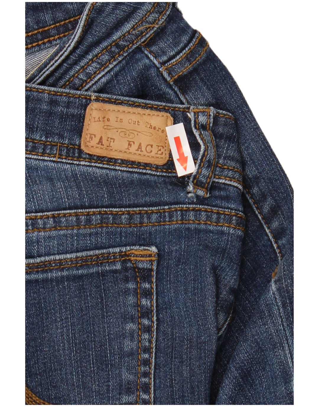 Fat Face Womens Cropped Jeans UK 14 Large W34 L24 Navy Blue