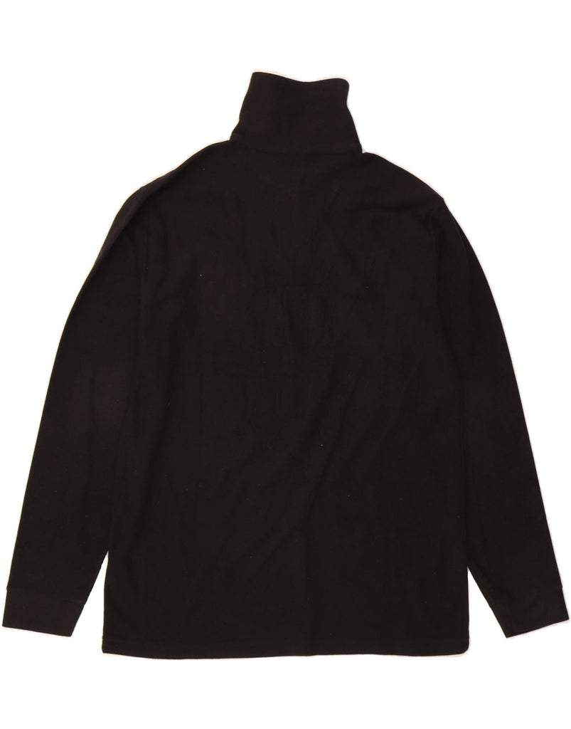 CHAMPION Mens Zip Neck Fleece Jumper Large Black Vintage Champion and Second-Hand Champion from Messina Hembry 
