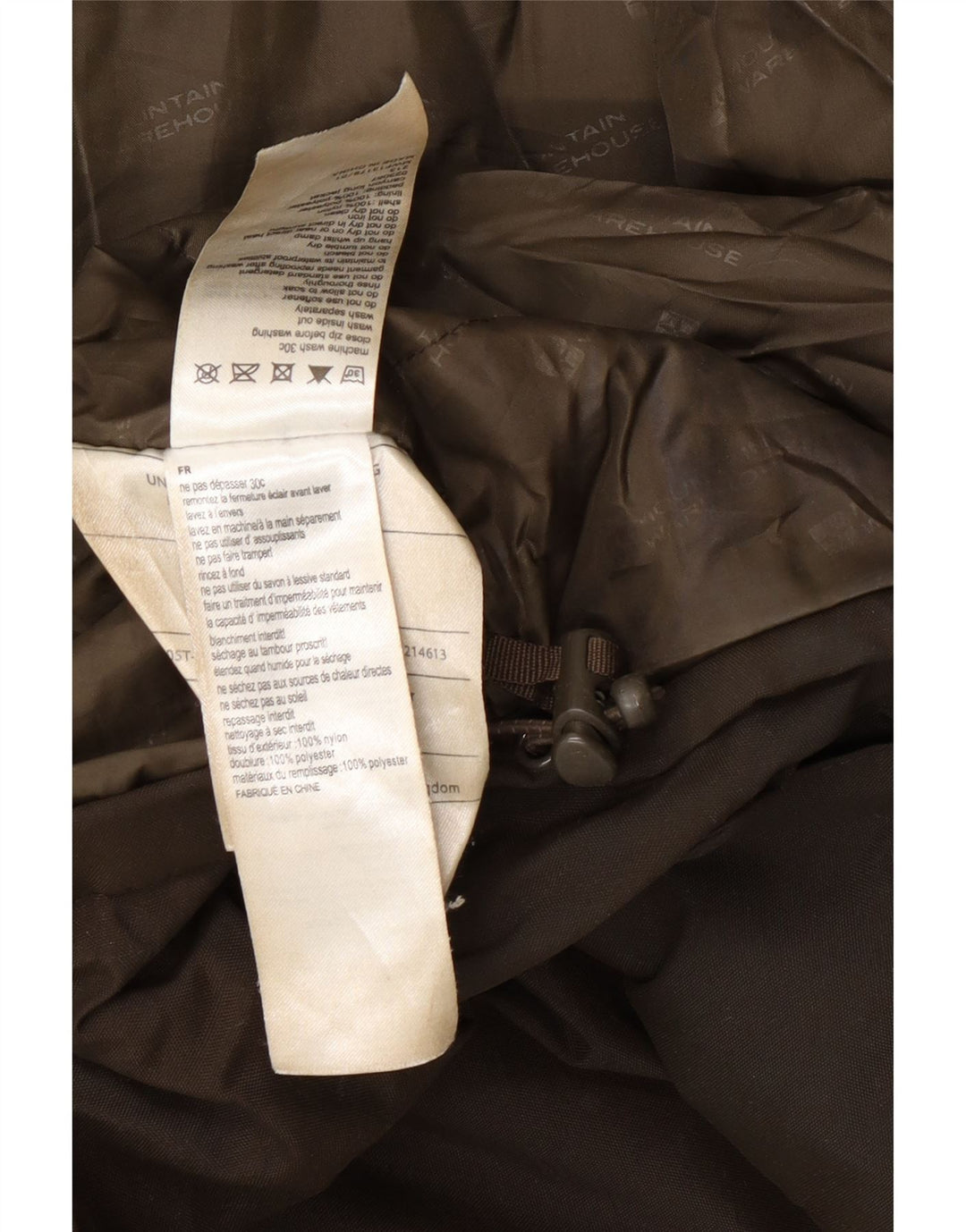 Mountain Warehouse Mens Hooded Parka Jacket UK 38 Medium Brown Nylon