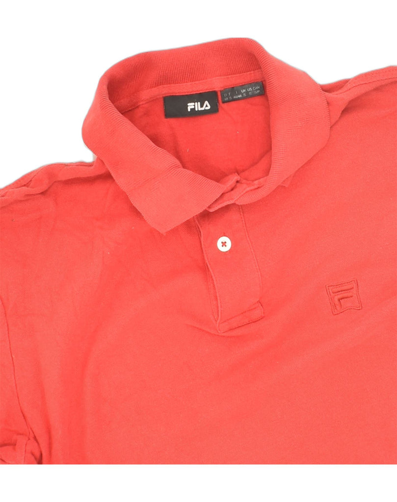 FILA Mens Polo Shirt Small Red Cotton | Vintage Fila | Thrift | Second-Hand Fila | Used Clothing | Messina Hembry 