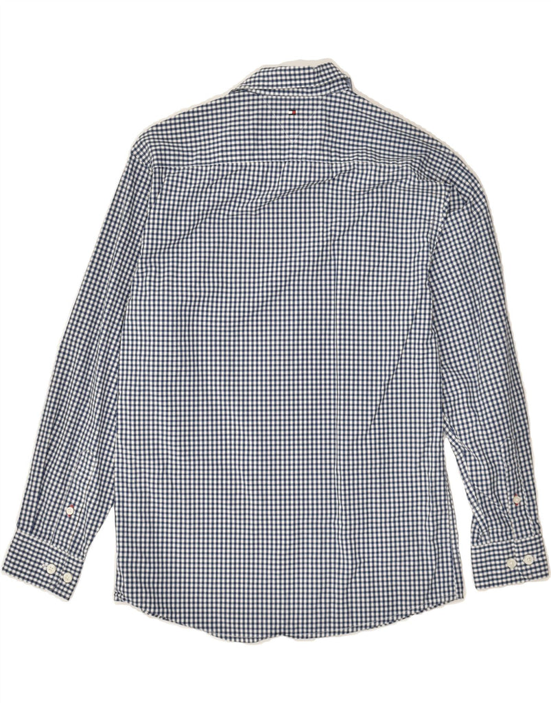 TOMMY HILFIGER Boys Shirt 11-12 Years Navy Blue Gingham Cotton | Vintage Tommy Hilfiger | Thrift | Second-Hand Tommy Hilfiger | Used Clothing | Messina Hembry 