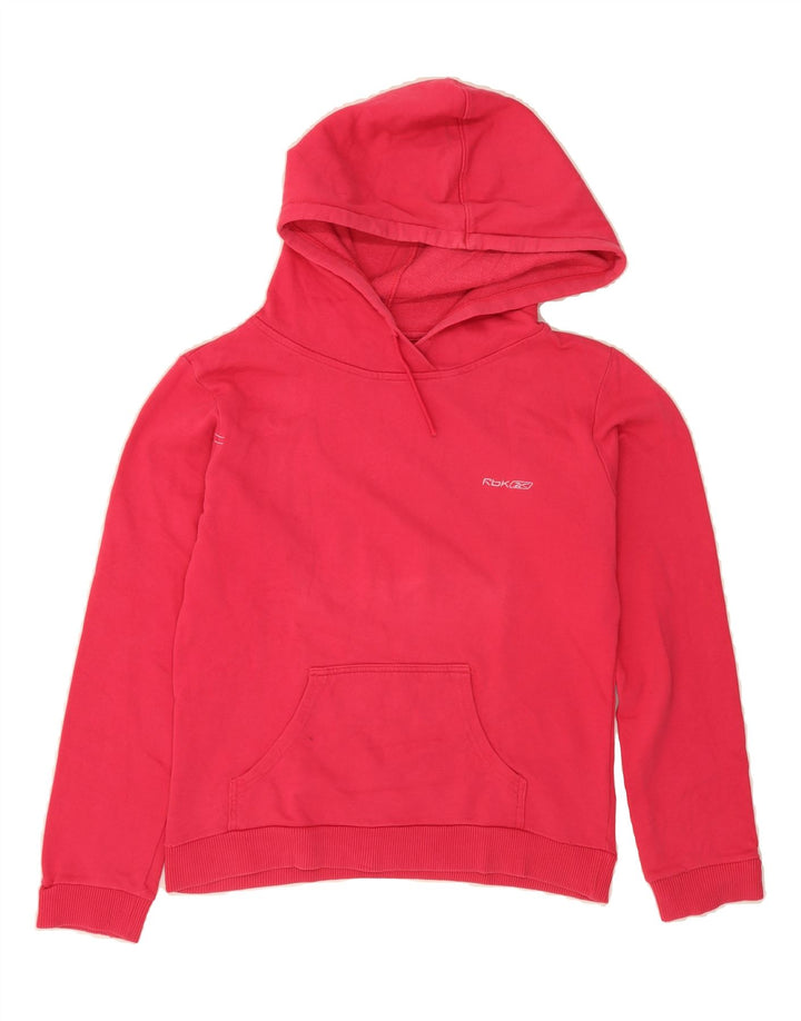 REEBOK Womens Hoodie Jumper UK 10 Small  Pink Cotton Vintage Reebok and Second-Hand Reebok from Messina Hembry 