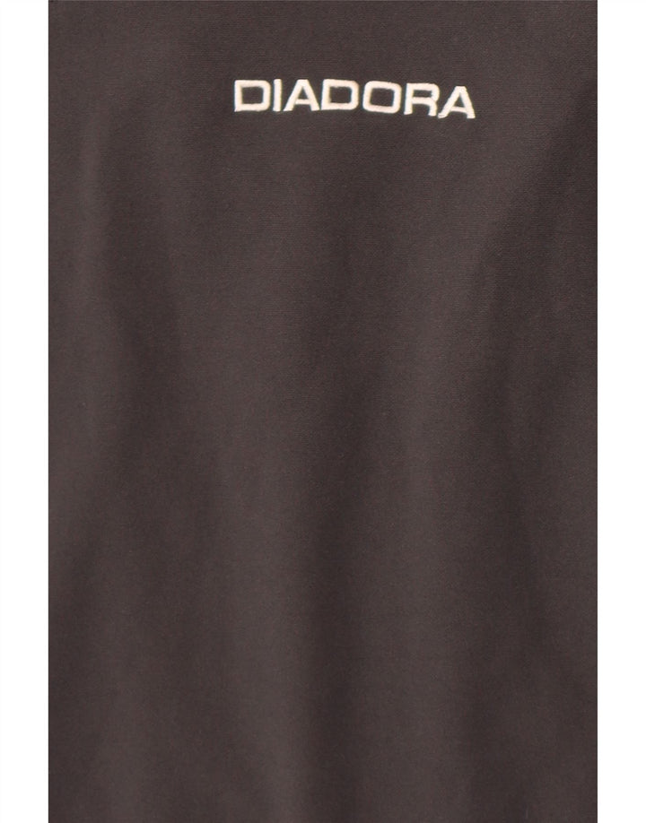 Diadora Mens Tracksuit Top Jacket Medium Grey Colourblock Polyester