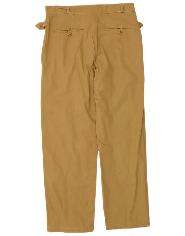 Vintage Mens Straight Chino Trousers W30 L28 Beige
