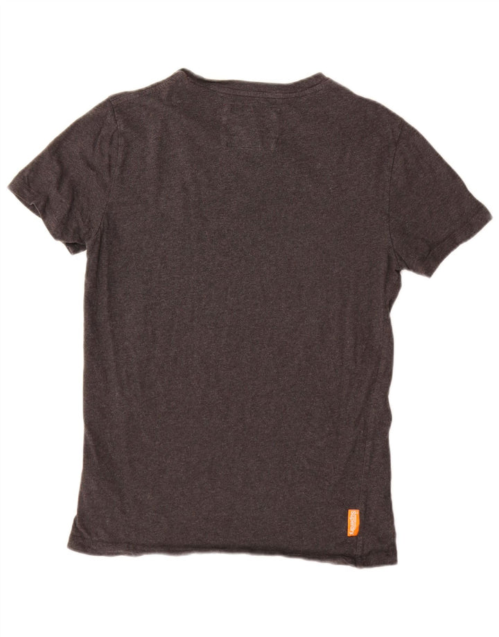 Superdry Mens T-Shirt Top Small Grey Cotton