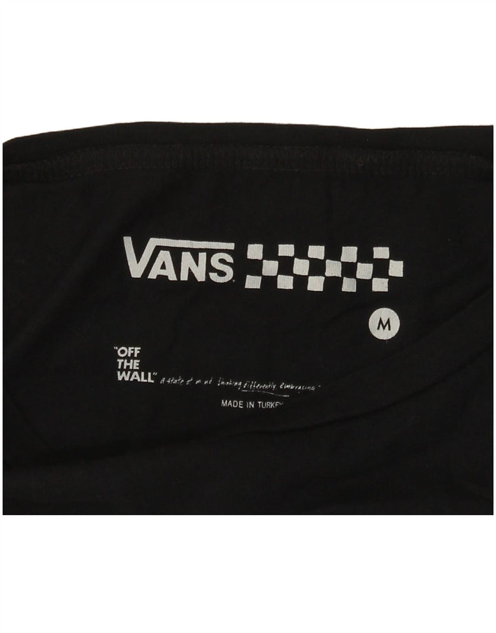 VANS Womens Graphic T-Shirt Top UK 12 Medium Black