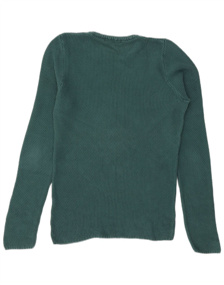 Zara Mens Crew Neck Jumper Sweater Medium Green