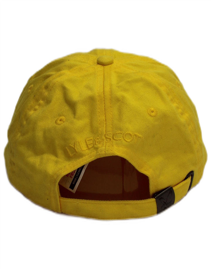 LYLE & SCOTT Mens Graphic Baseball Cap One Size Yellow Cotton Classic