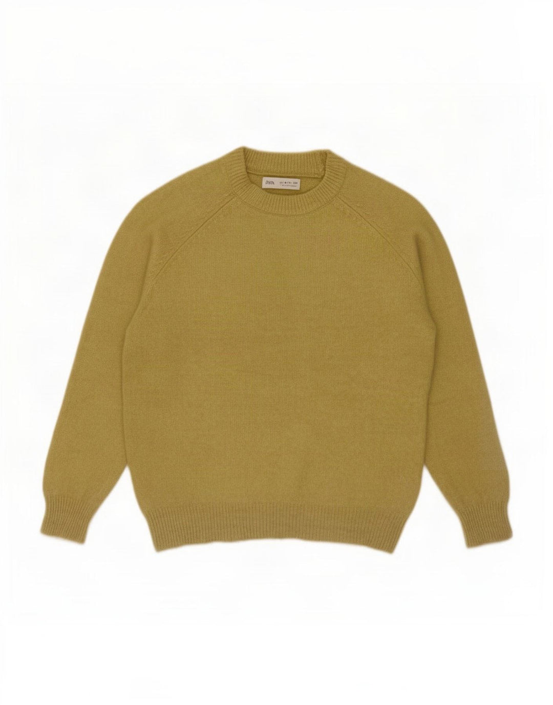 Zara Boys Crew Neck Jumper Sweater 9-10 Years Green Polyester