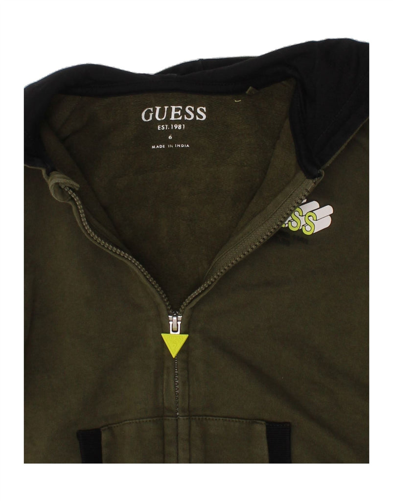 GUESS Boys Graphic Full Tracksuit 5-6 Years  Khaki Colourblock Cotton Vintage Guess and Second-Hand Guess from Messina Hembry 