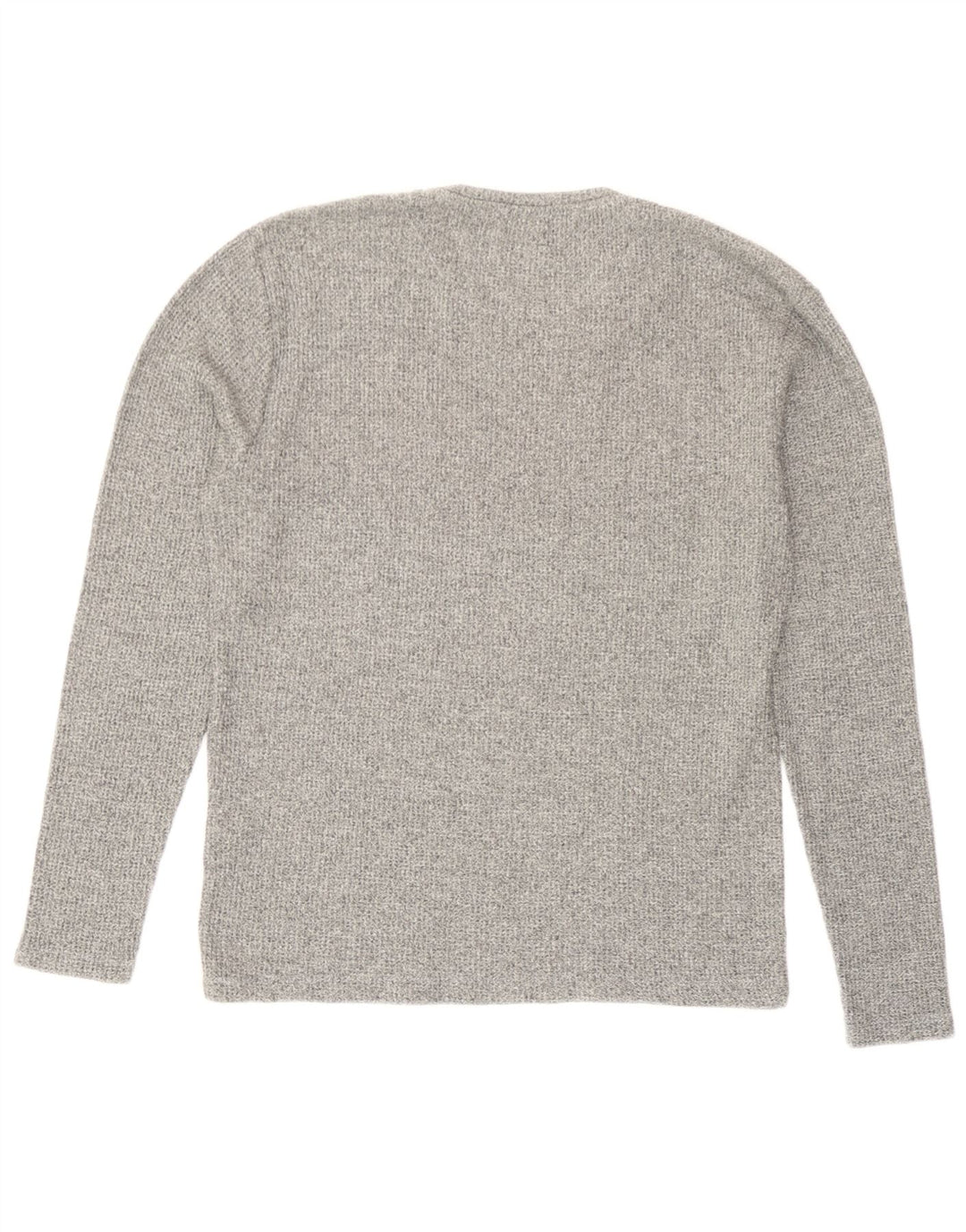 Zara Mens Top Long Sleeve Small Grey Flecked Cotton