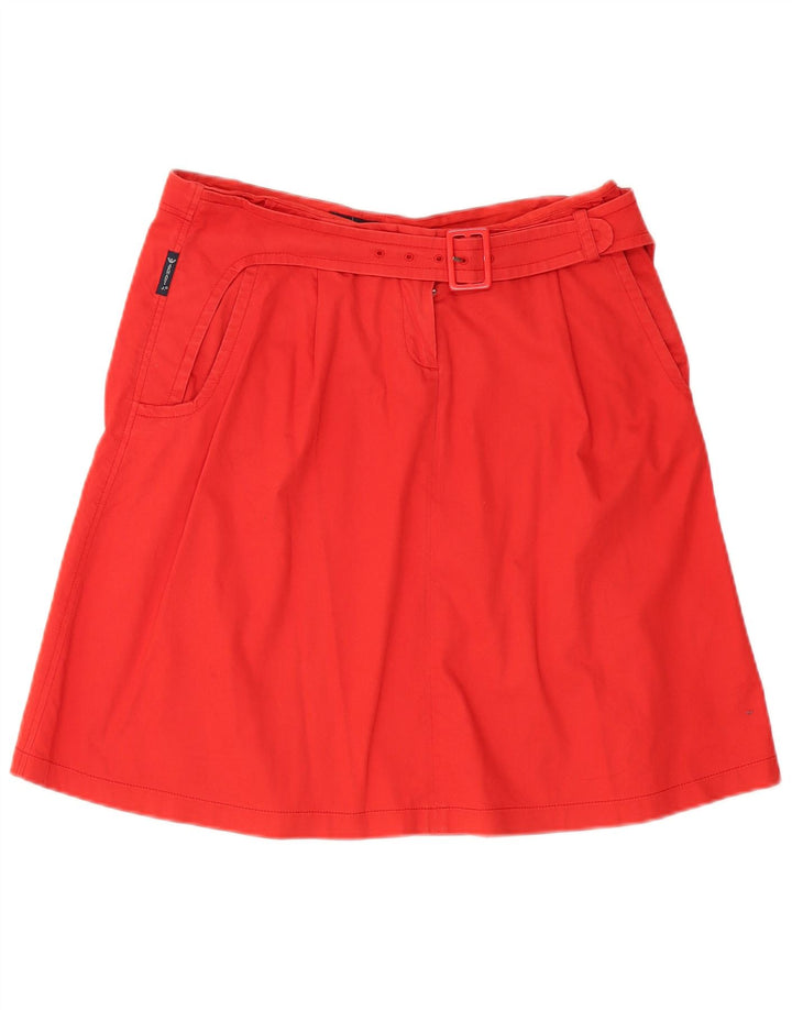 Armani Womens A-Line Skirt US 8 Medium W30  Red Cotton