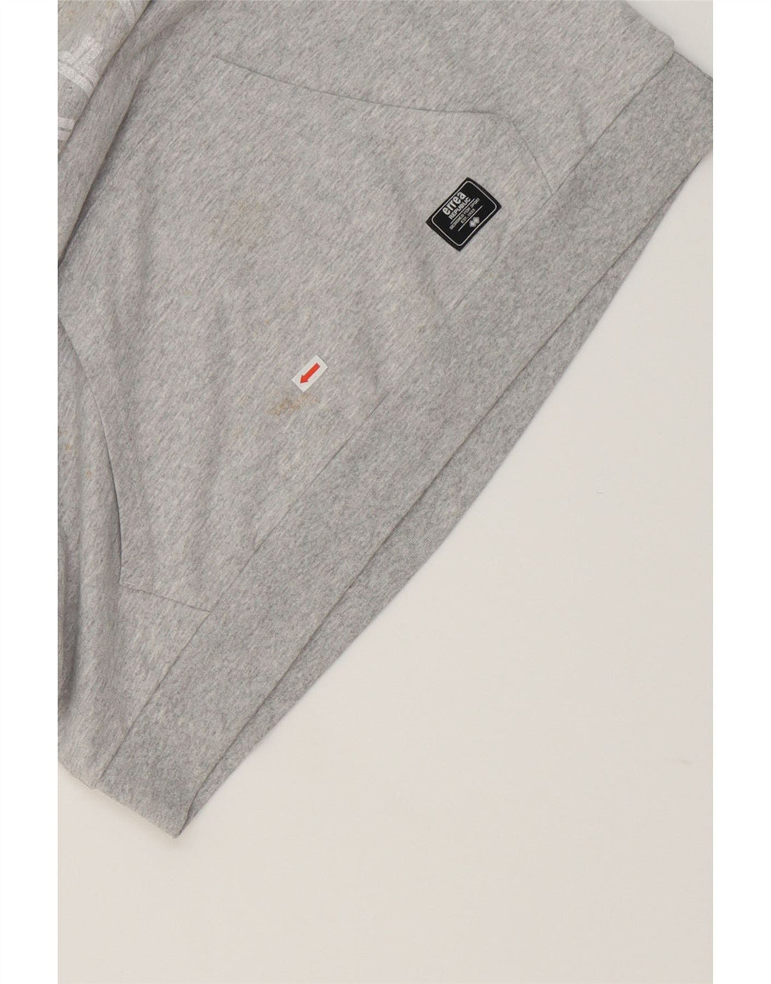 ERREA Womens Graphic Hoodie Jumper UK 16 Large Grey Cotton Vintage Errea and Second-Hand Errea from Messina Hembry 