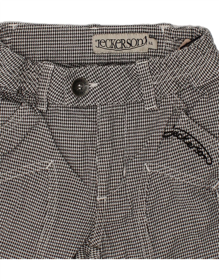 JECKERSON Boys Bermuda Shorts 3-4 Years W20 Black Houndstooth Cotton Vintage Jeckerson and Second-Hand Jeckerson from Messina Hembry 