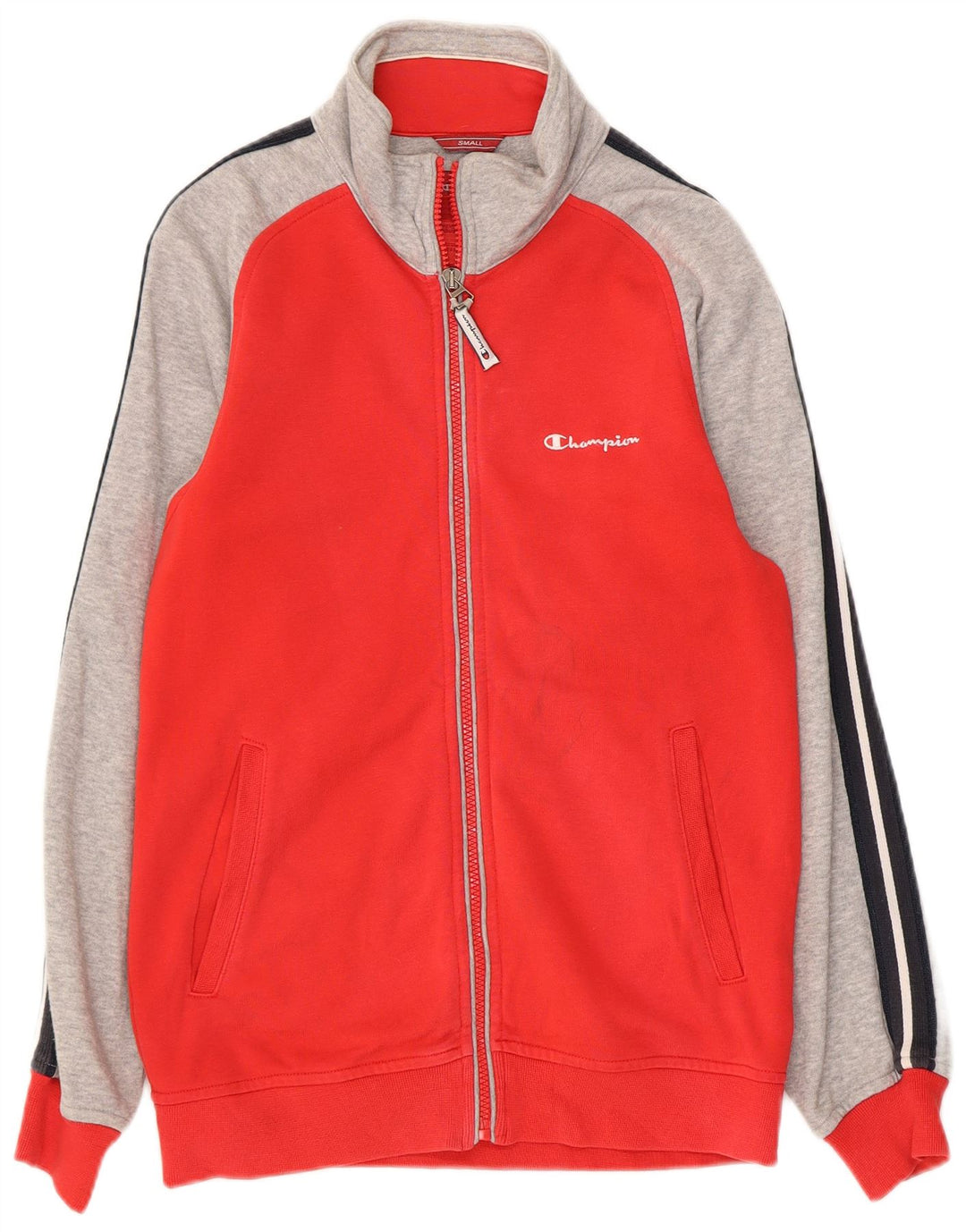 CHAMPION Mens Tracksuit Top Jacket Small Red Colourblock Cotton
