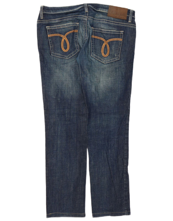 Calvin Klein Womens Slim Jeans W31 L29 Blue Cotton
