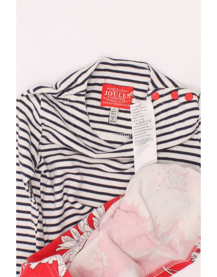 Joules Girls Graphic Basic Dress 2-3 Years Multicoloured Striped