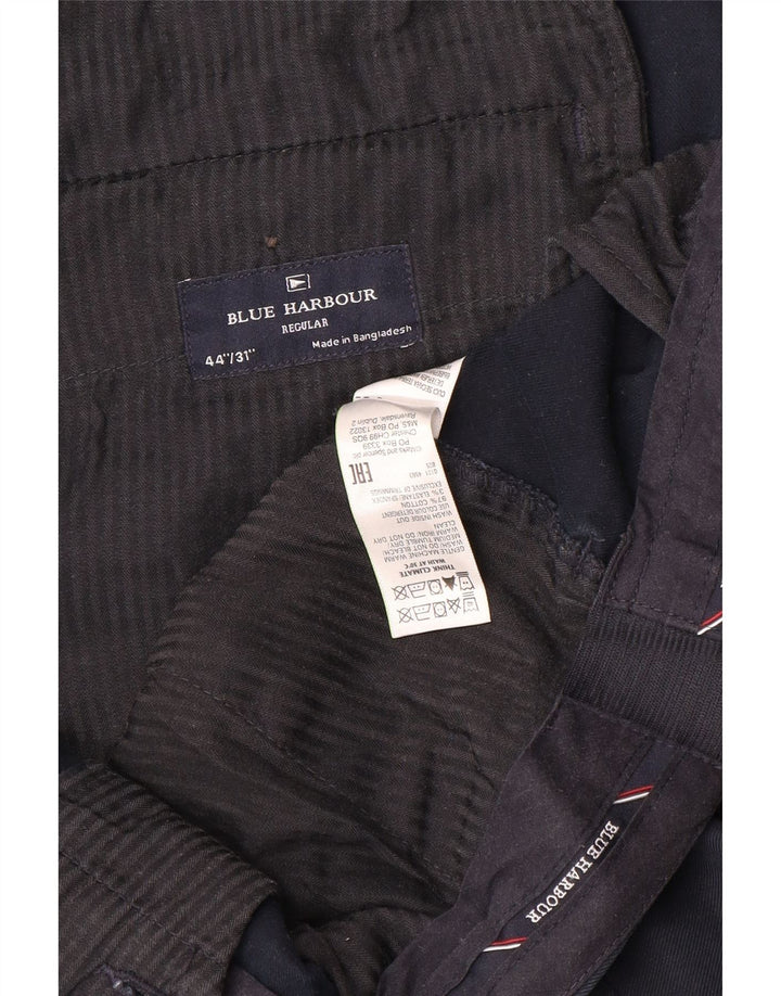 Marks & Spencer Mens Blue Harbour Chino Trousers W44 L31 Navy Blue