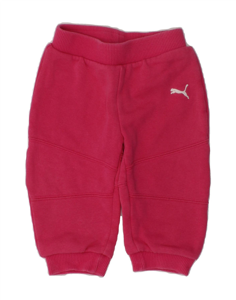 PUMA Baby Girls Joggers Tracksuit Trousers 6-9 Months Pink | Vintage Puma | Thrift | Second-Hand Puma | Used Clothing | Messina Hembry 