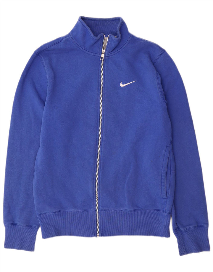 NIKE Mens Tracksuit Top Jacket Small Blue Cotton