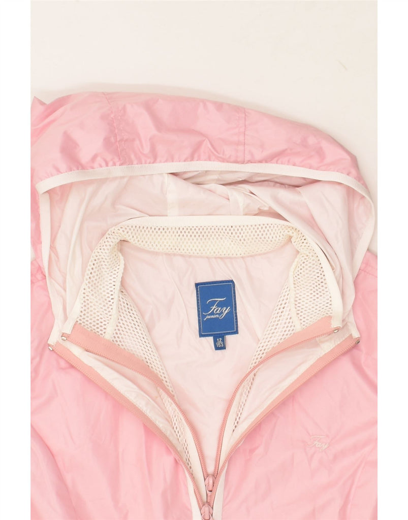 FAY Girls Hooded Rain Jacket 11-12 Years Pink | Vintage Fay | Thrift | Second-Hand Fay | Used Clothing | Messina Hembry 