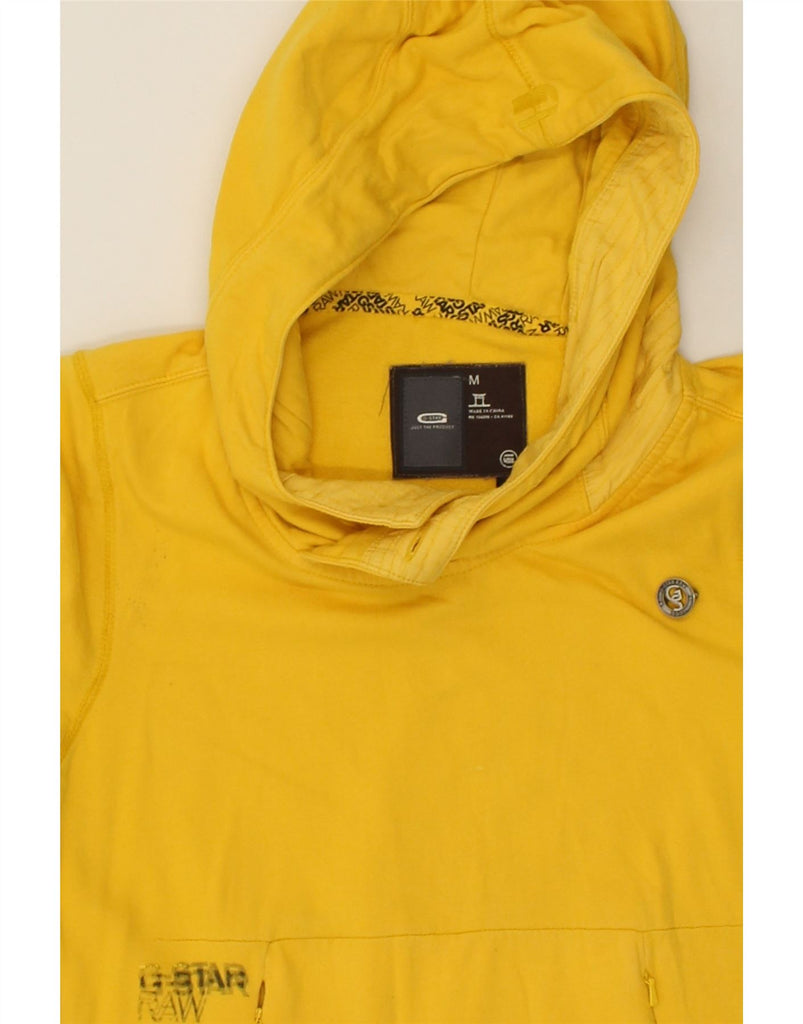 G-STAR Womens Hoodie Jumper UK 12 Medium Yellow Cotton | Vintage G-Star | Thrift | Second-Hand G-Star | Used Clothing | Messina Hembry 