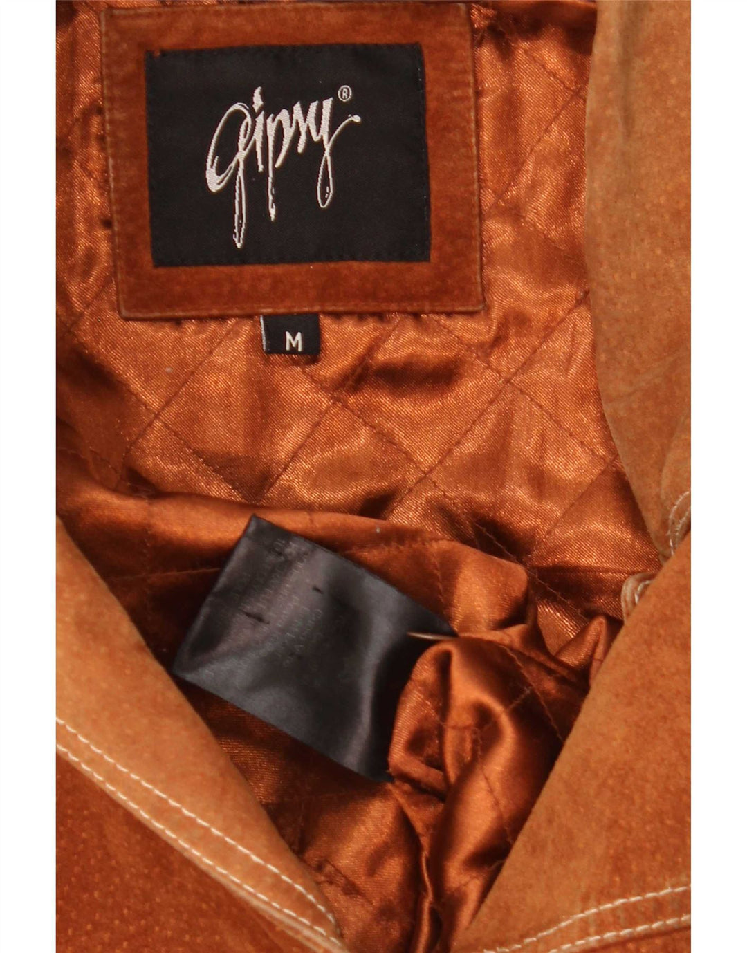 Gipsy Womens Suede Jacket UK 14 Medium Brown Leather