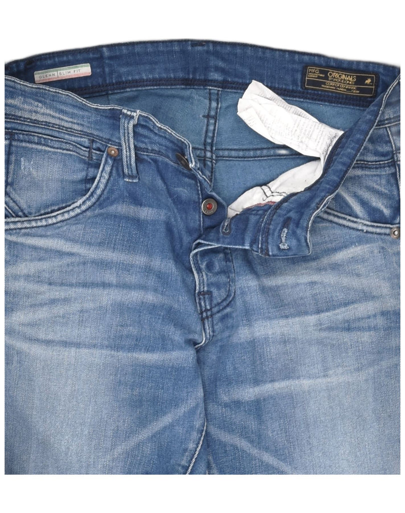 JACK & JONES Mens GLENN Slim Jeans W28 L31 Blue Cotton | Vintage Jack & Jones | Thrift | Second-Hand Jack & Jones | Used Clothing | Messina Hembry 