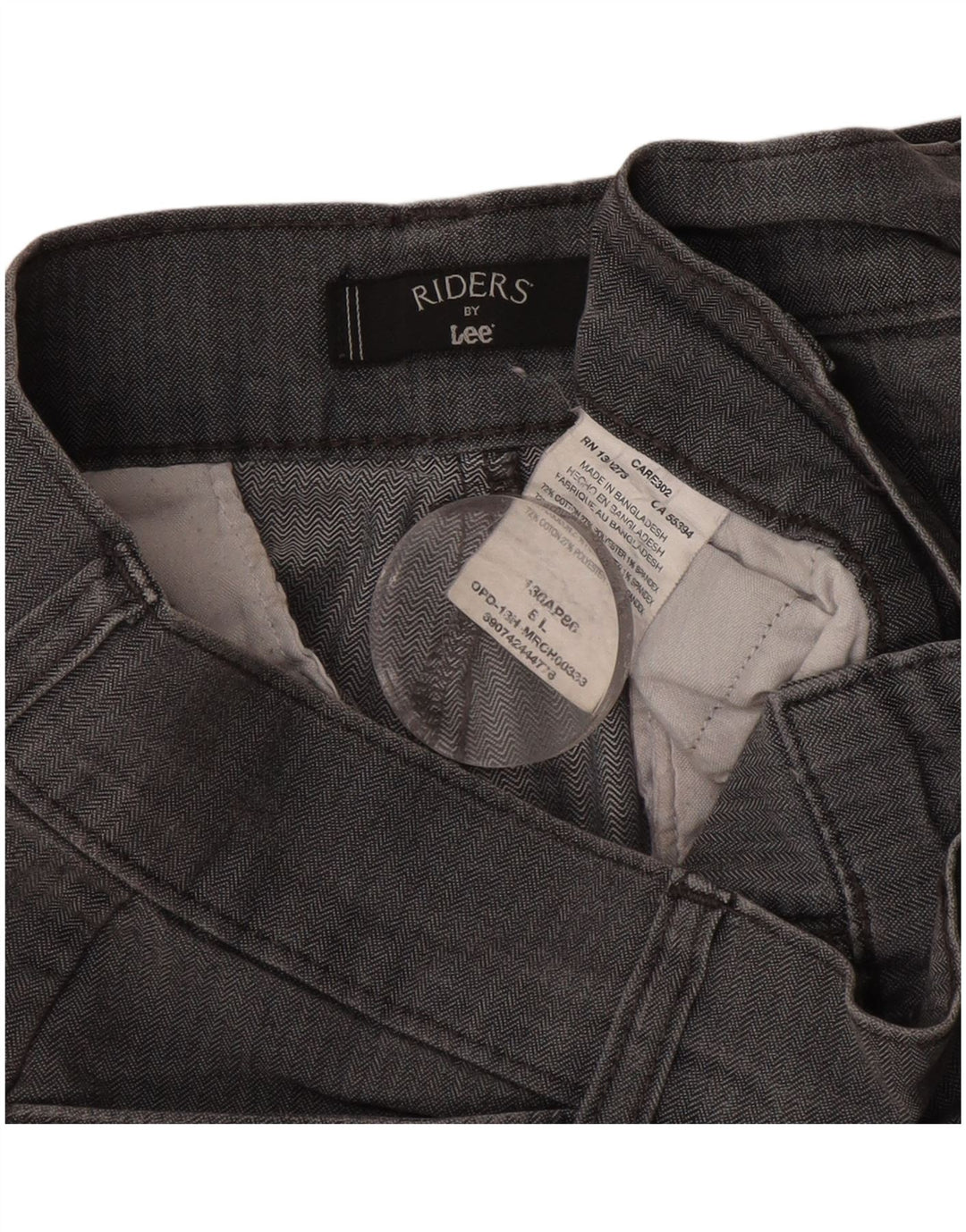LEE Womens Riders Casual Trousers US 8 Medium W30 L32 Grey Herringbone