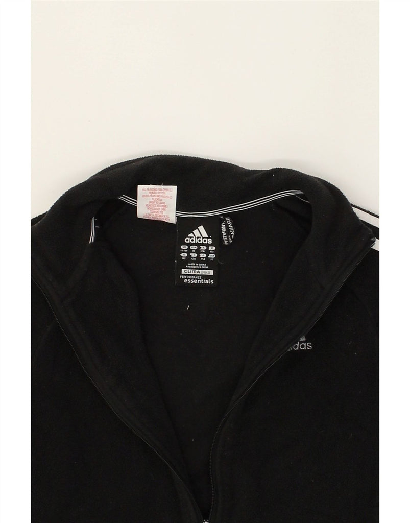 ADIDAS Boys Clima 365 Fleece Jacket 11-12 Years Black Polyester | Vintage Adidas | Thrift | Second-Hand Adidas | Used Clothing | Messina Hembry 