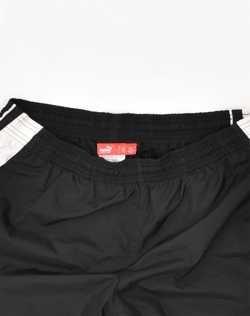 PUMA Mens Bermuda Sport Shorts Small Black Polyester | Vintage | Thrift | Second-Hand | Used Clothing | Messina Hembry 