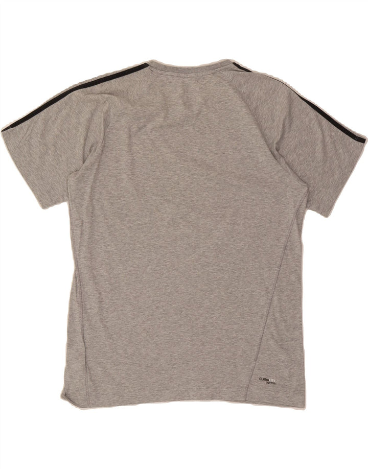 ADIDAS Mens Clima 365 T-Shirt Top Medium Grey Cotton Vintage Adidas and Second-Hand Adidas from Messina Hembry 