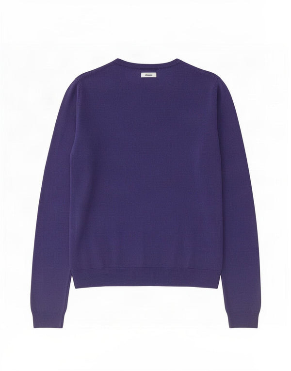Marks & Spencer Womens Boat Neck Jumper Sweater UK 14 Large Purple Acrylic