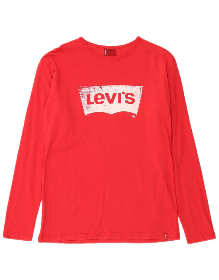 LEVI'S Boys Graphic T-Shirt Top 13-14 Years Red Cotton