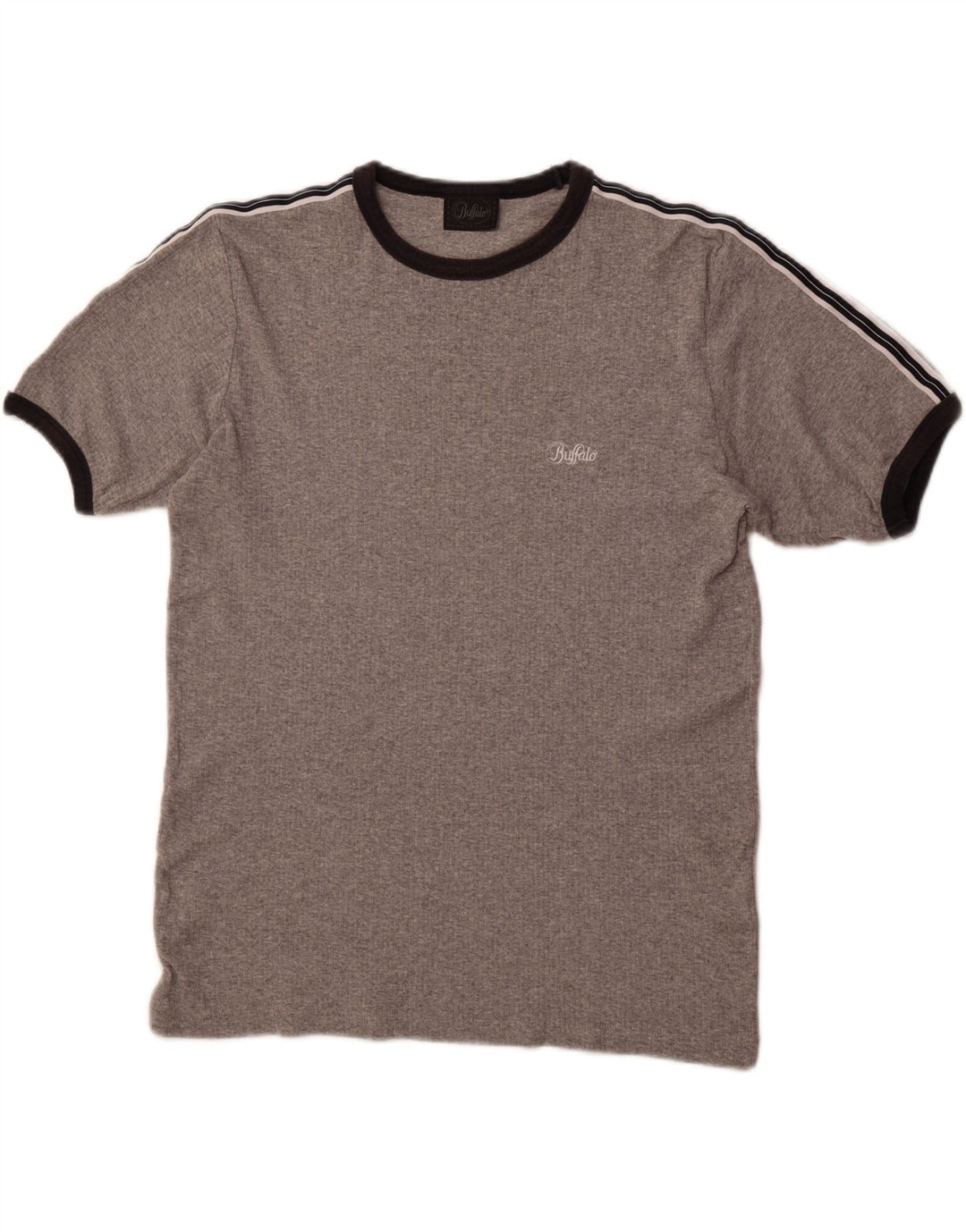 BUFFALO Mens T-Shirt Top Medium Grey Cotton