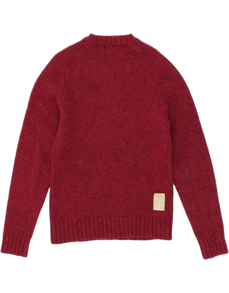 DIESEL Womens Crew Neck Jumper Sweater UK 14 Medium Red Wool Vintage Diesel and Second-Hand Diesel from Messina Hembry 