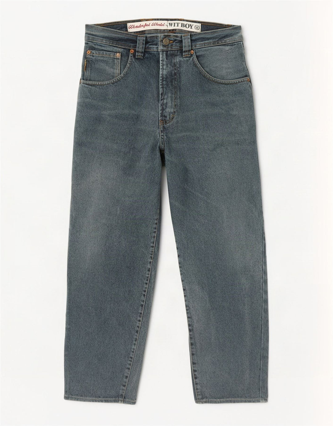 Wit Boy Mens High Waist Tapered Jeans W31 L29 Blue