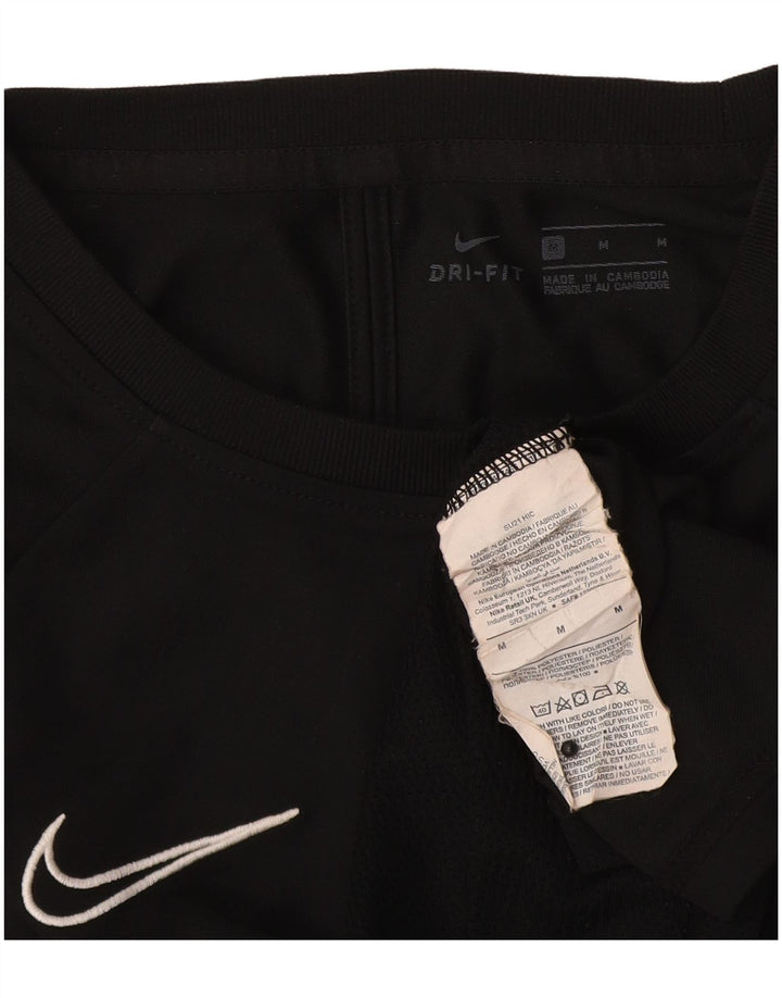Nike Mens Dri Fit T-Shirt Top Medium Black Colourblock Polyester