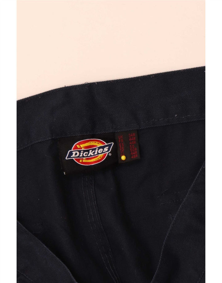 Dickies Mens Pegged Cargo Trousers W34 L30 Navy Blue Polyester
