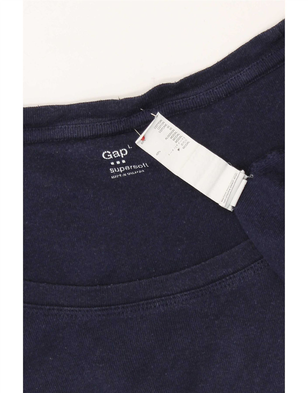 Gap Womens Top Long Sleeve UK 14 Large Navy Blue Cotton