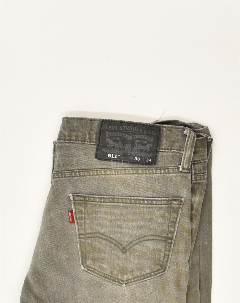 LEVI'S Womens 511 Slim Jeans W30 L26 Grey Cotton | Vintage Levi's | Thrift | Second-Hand Levi's | Used Clothing | Messina Hembry 