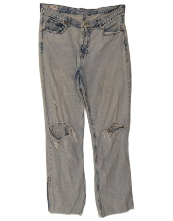 Gap Womens Distressed Mid Rise Loose Jeans W31 L29 Blue Cotton 90s