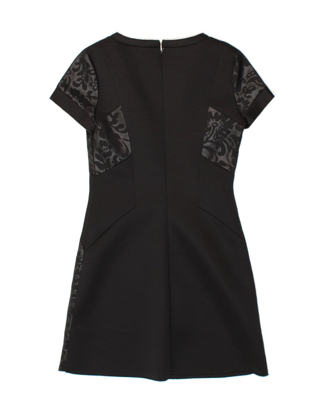 SISLEY Womens Sheath Dress UK 12 Medium Black Floral Vintage Sisley and Second-Hand Sisley from Messina Hembry 