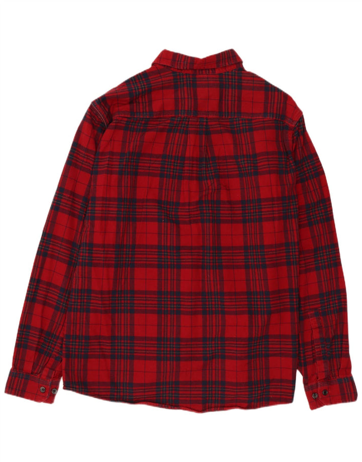 Eddie Bauer Mens Classic Fit Flannel Shirt Large Red Plaid Cotton