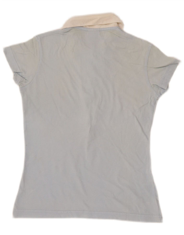 NIKE Womens Polo Shirt UK 10/12 Medium Blue Colourblock